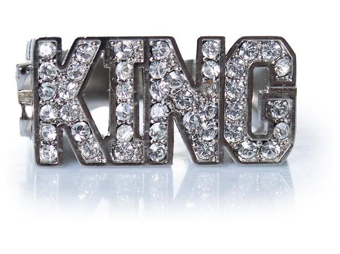 Anel KING de prata com strass da Dolce & Gabbana Metálico - vista 2