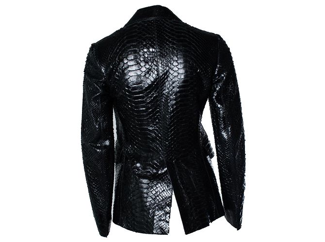 Blazer en python noir Alaïa - vue 2