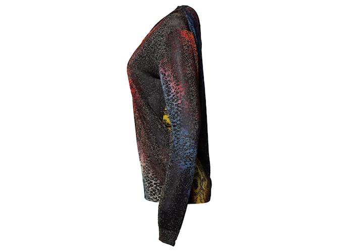 Pull en lurex avec imprimé python Louis Vuitton Multicolore - vue 2
