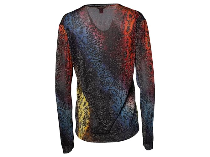 Pull en lurex avec imprimé python Louis Vuitton Multicolore - vue 3