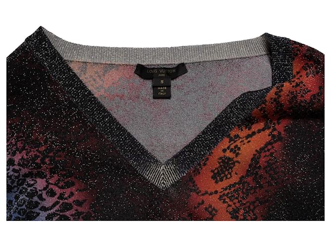 Pull en lurex avec imprimé python Louis Vuitton Multicolore - vue 8