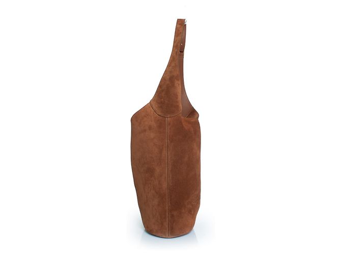 Saint Laurent, Le 5 A 7 hobo in cognac suede Brown - view 5