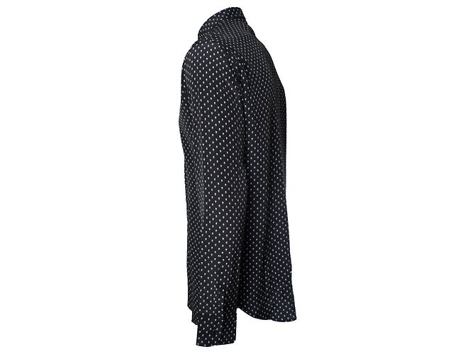 Schwarze Seidenhemd mit Totenkopf-Print von Alexander McQueen - Ansicht 2