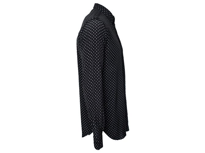 Schwarze Seidenhemd mit Totenkopf-Print von Alexander McQueen - Ansicht 4