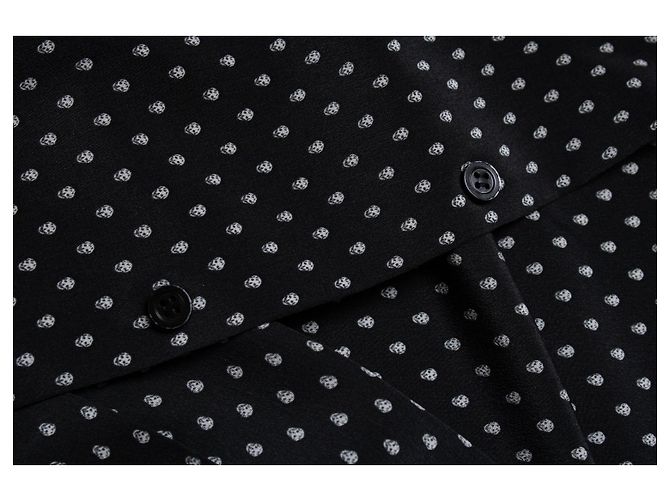 Schwarze Seidenhemd mit Totenkopf-Print von Alexander McQueen - Ansicht 7