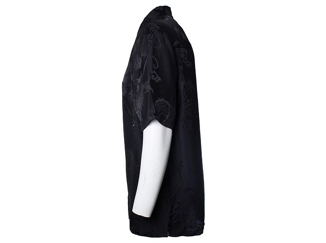 Autre Marque Alexander Wang, Camicia a maniche corte con stampa di drago Nero - vista 4