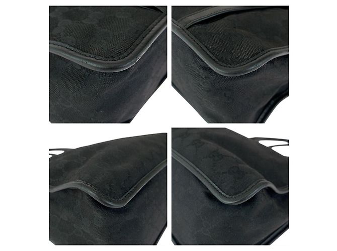 Gucci GG Canvas Leder Tote-Handtasche Schwarz - Ansicht 3