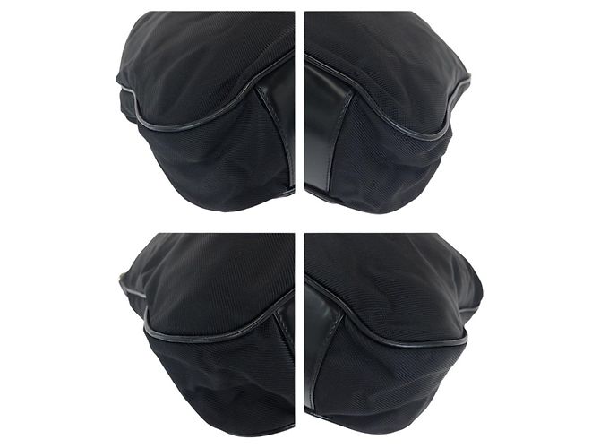 Bolsa Gucci Bamboo 2way em nylon/couro Preto - vista 3