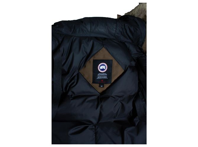 Canada Goose, parka de nailon verde con capucha de piel - vista 8
