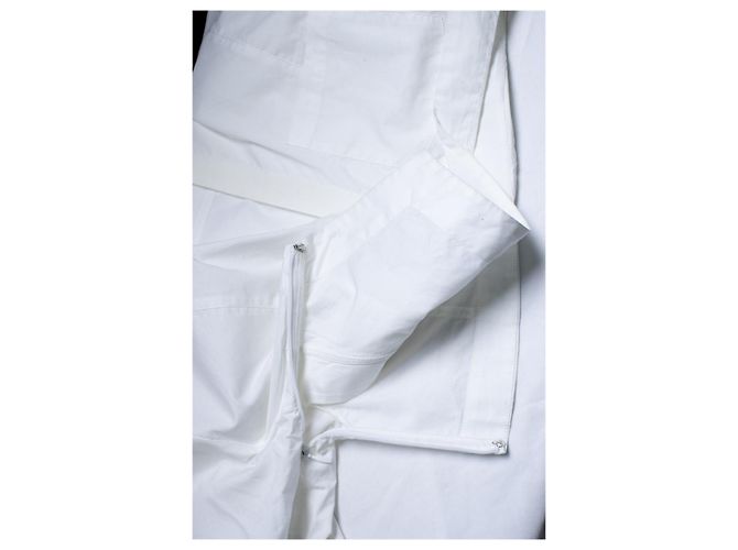 Jacquemus, la blusa cropped de algodón splash en blanco - vista 6