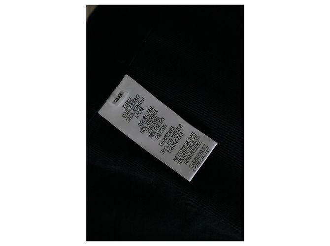 Balmain Leder-Bikerjacke mit Fransen Schwarz - Ansicht 7