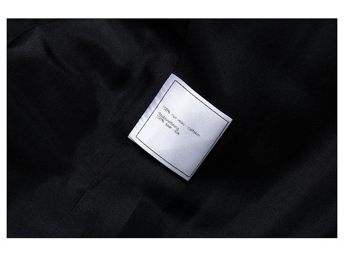 Schwarze gesteppte Lederjacke von Chanel 2006 - Ansicht 6