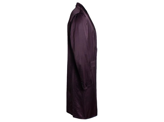 Dries van Noten, Cappotto lucido in bordeaux Rosso Bordò - vista 3