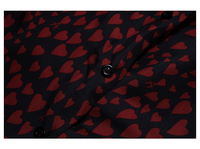 Ami, Camicia con stampa a cuore rossa Multicolore - vista 6
