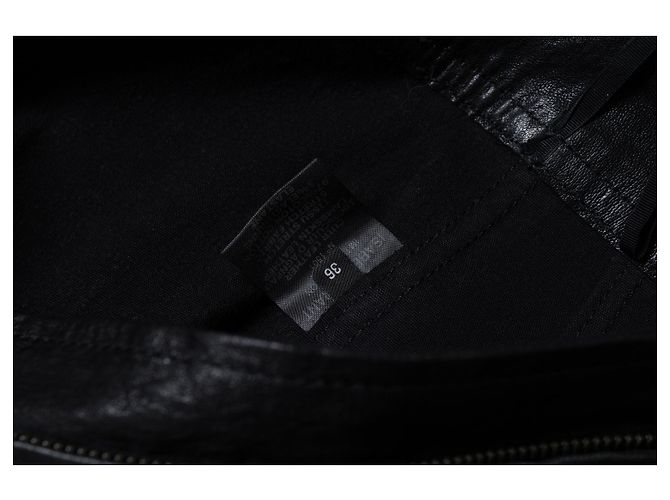 Falda de cuero Isabel Marant con volantes Negro - vista 5