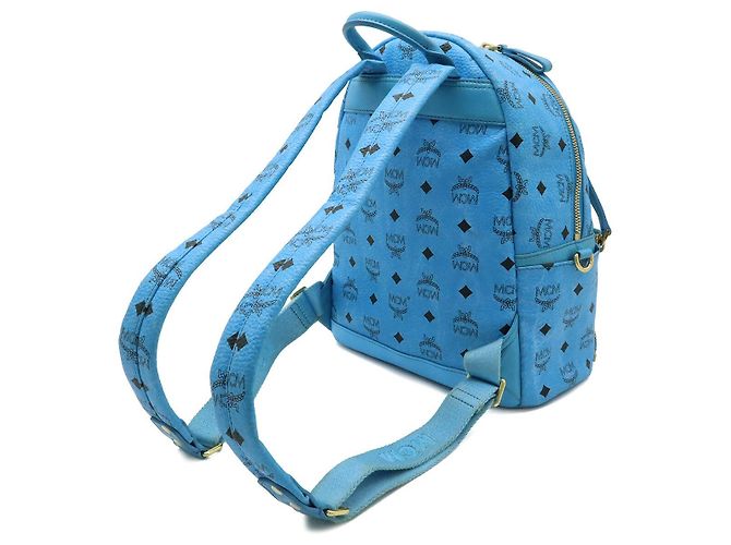 MCM Zaino Dual Stark PVC/Leather Blu - vista 2