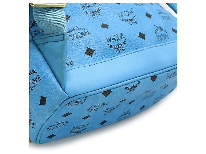 MCM Zaino Dual Stark PVC/Leather Blu - vista 3