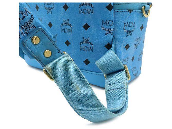 MCM Zaino Dual Stark PVC/Leather Blu - vista 5