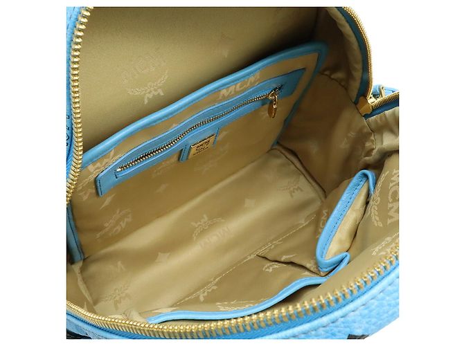 MCM Zaino Dual Stark PVC/Leather Blu - vista 8