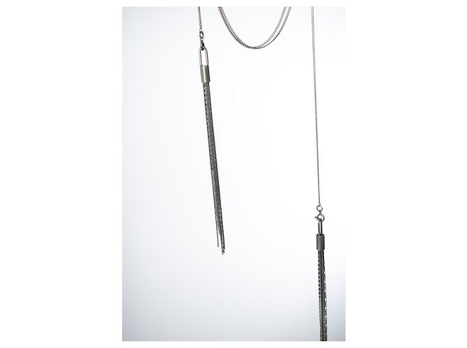 Collana a doppio pon-pon 925 Ann Demeulemeester Argento Metallico - vista 5