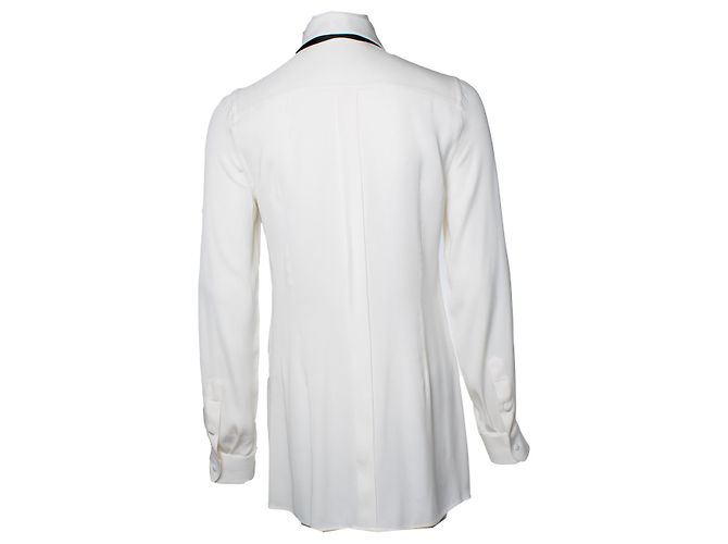Dolce & Gabbana, camicia bianca con fiocco nero Bianco - vista 3