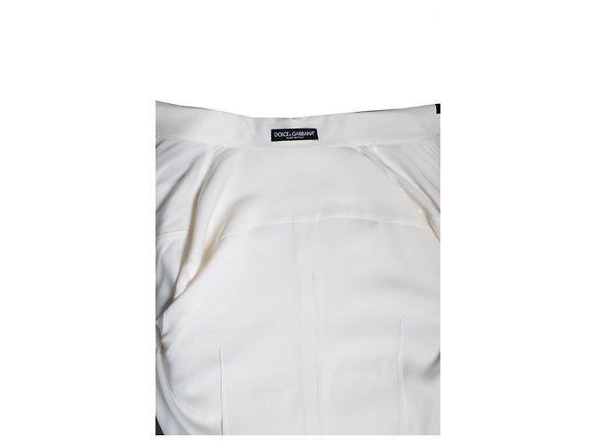 Dolce & Gabbana, camicia bianca con fiocco nero Bianco - vista 7
