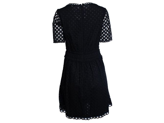 Carven, Mini-Kleid mit Spitzenmuster Schwarz - Ansicht 2