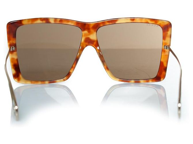 Gafas de sol oversized Gucci, marrón habana Castaño - vista 4