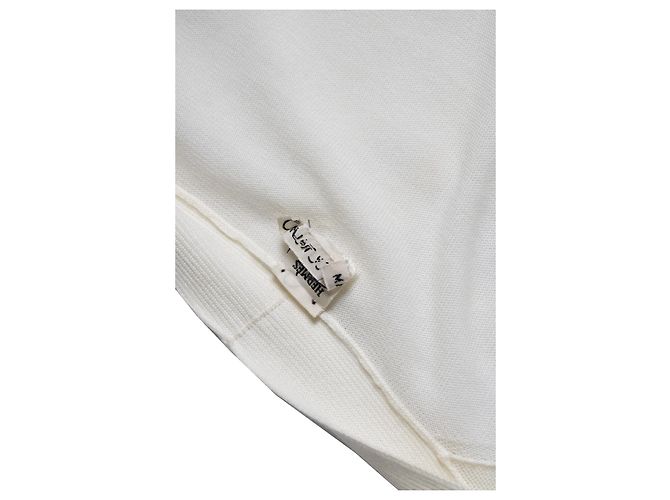 Hermès, weißer Cardigan mit Schnallen-Gürtel - Ansicht 5