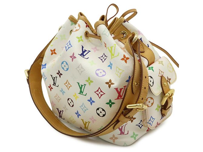 Noe Louis Vuitton Monogram Multicolor Petit Noé Schultertasche Weiß - Ansicht 2