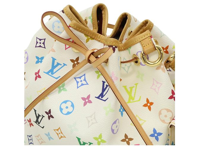 Noe Louis Vuitton Monogram Multicolor Petit Noé Schultertasche Weiß - Ansicht 4