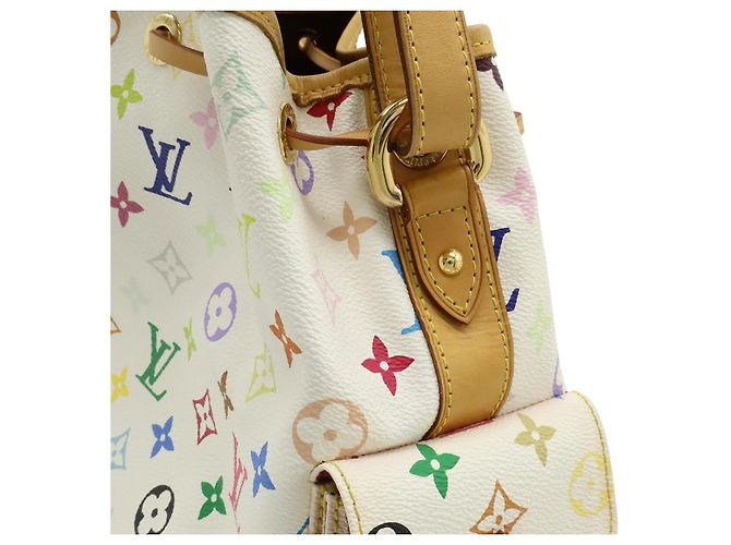 Noe Louis Vuitton Monogram Multicolor Petit Noé Schultertasche Weiß - Ansicht 6