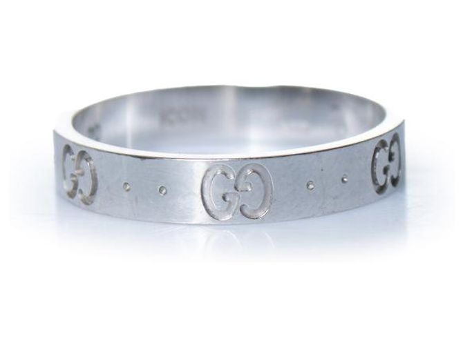 Anello Gucci in oro bianco 18kt iconico in argento Metallico - vista 3