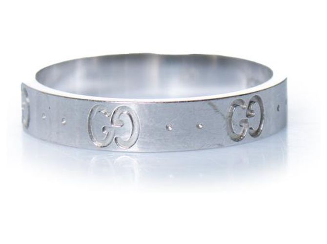 Anello Gucci in oro bianco 18kt iconico in argento Metallico - vista 4