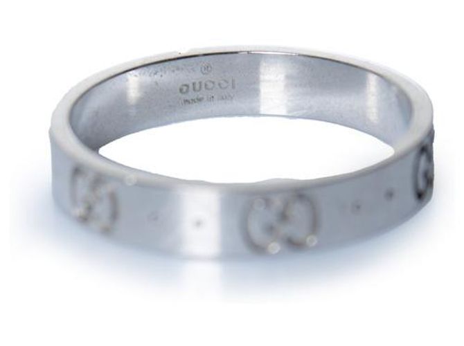 Anello Gucci in oro bianco 18kt iconico in argento Metallico - vista 7