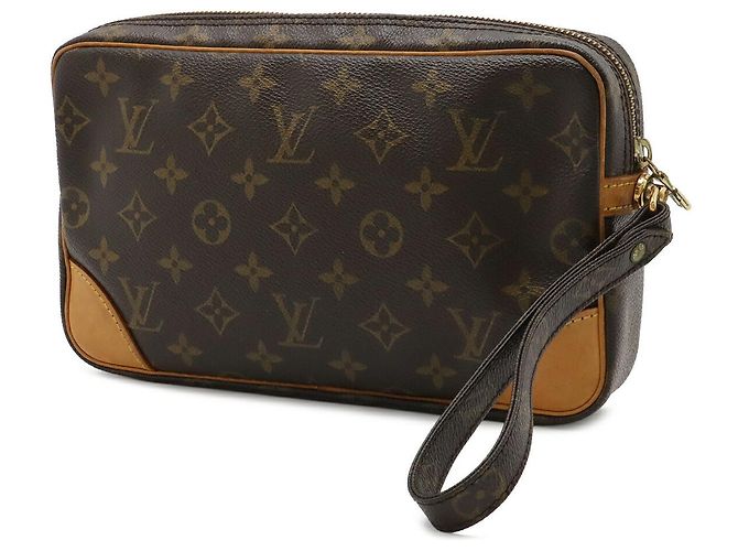 Clutch Louis Vuitton Monogram Marly Dragonne GM Marrone - vista 2