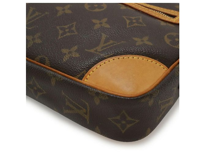 Clutch Louis Vuitton Monogram Marly Dragonne GM Marrone - vista 3