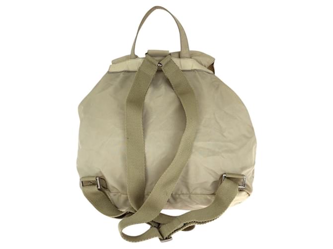 Prada Nylon-Leder Rucksack Braun Beige - Ansicht 2