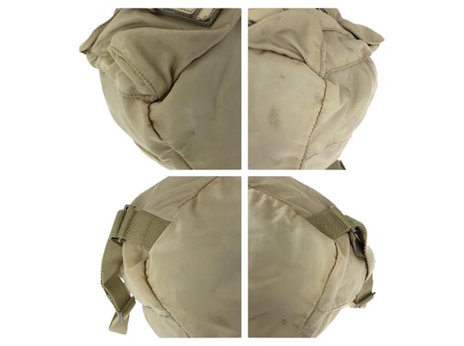 Prada Nylon-Leder Rucksack Braun Beige - Ansicht 3