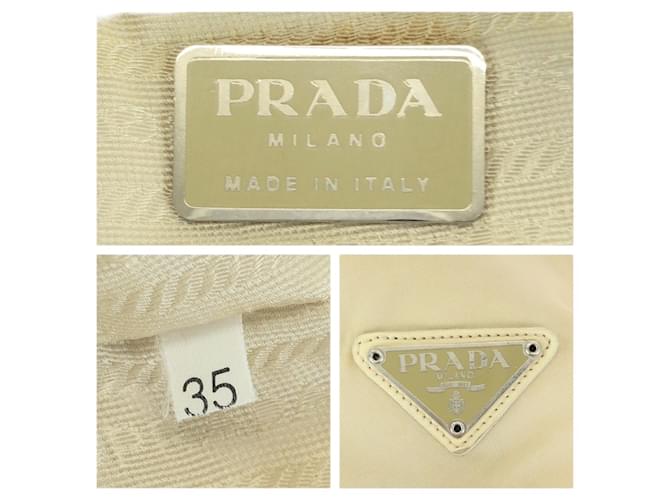 Prada Nylon-Leder Rucksack Braun Beige - Ansicht 4