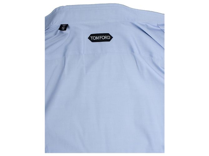 Blaue Baumwollhemd von Tom Ford - Ansicht 5