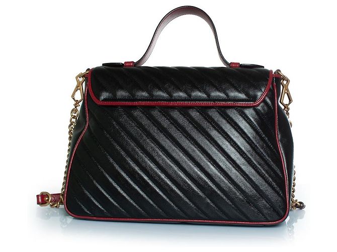 Borsa a mano Gucci Marmont nera Nero - vista 2