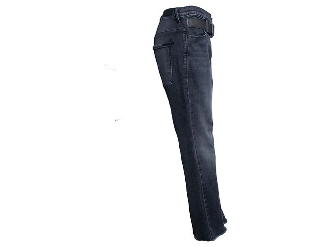 RtA, jeans negros de pierna ancha con cinturón - vista 4