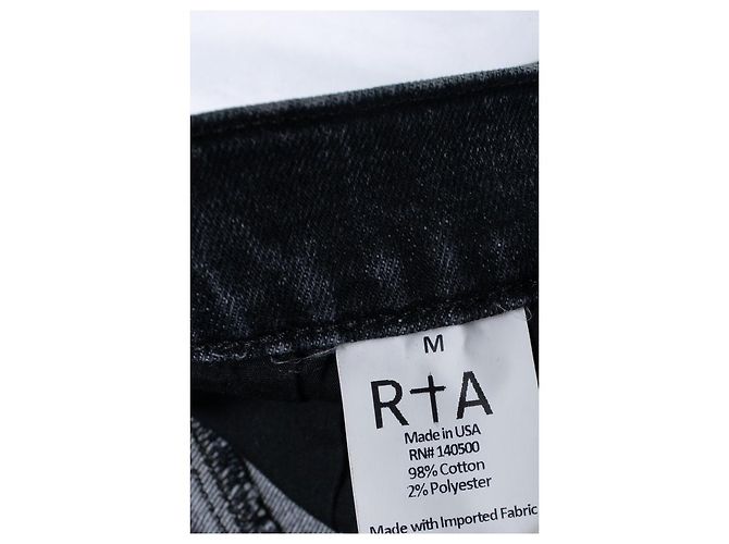 RtA, jeans negros de pierna ancha con cinturón - vista 6