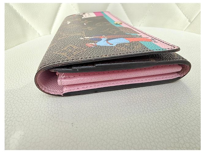 Louis Vuitton Monogram Transatlantic Sarah Wallet Limited Edition Brown Pink White Blue - view 14