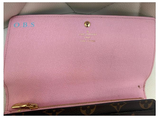 Louis Vuitton Monogram Transatlantic Sarah Wallet Limited Edition Brown Pink White Blue - view 3