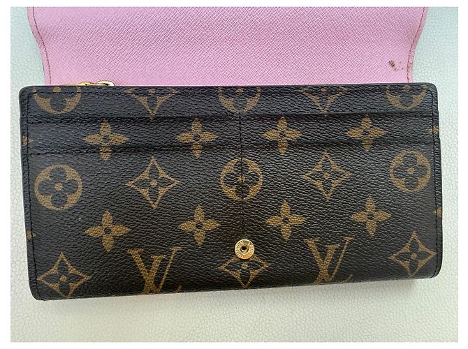 Louis Vuitton Monogram Transatlantic Sarah Wallet Limited Edition Brown Pink White Blue - view 5