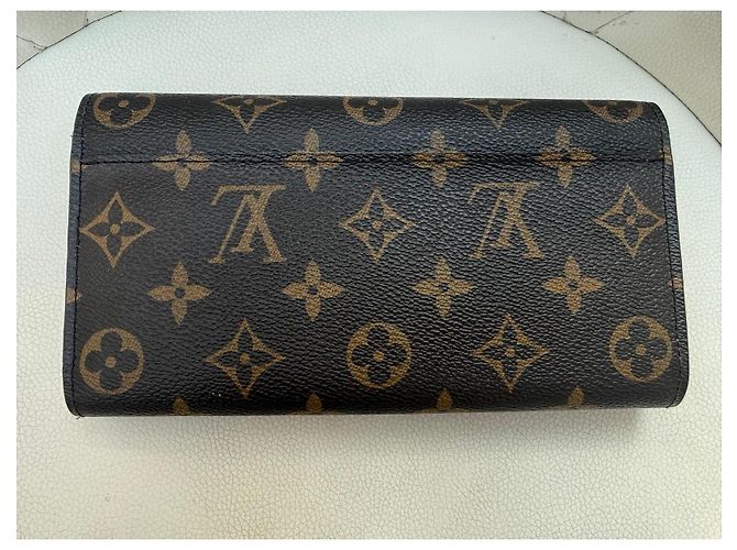 Louis Vuitton Monogram Transatlantic Sarah Wallet Limited Edition Brown Pink White Blue - view 6