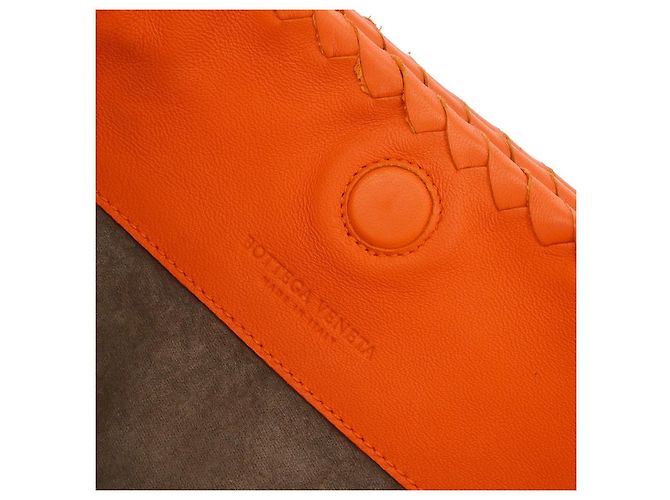 Bottega Veneta Intrecciato Shoulder Leather Arancione - vista 5