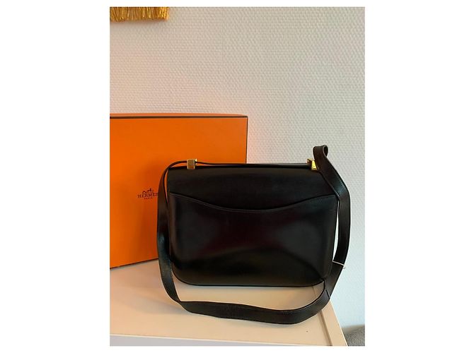 Borsa a tracolla Hermès Constance in pelle nera Nero - vista 5